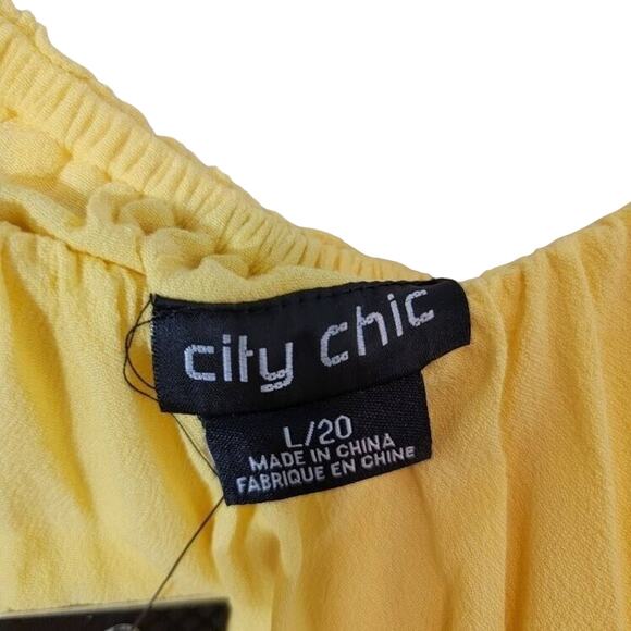 NEW CITY CHIC Dress Women's Sz 20 Midi Off-Shoulder Cruise Vacay - Picture 3 of 10